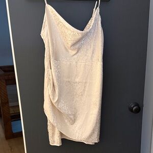 NWT Elegant Champagne Cowl Neck Slip Dress